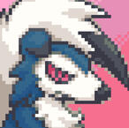 ID: An image of Teruki Hanazawa from Mob Psycho 100. He is pictured holding his hand out towards the camera and is wearing his tall wig and pink sweater.